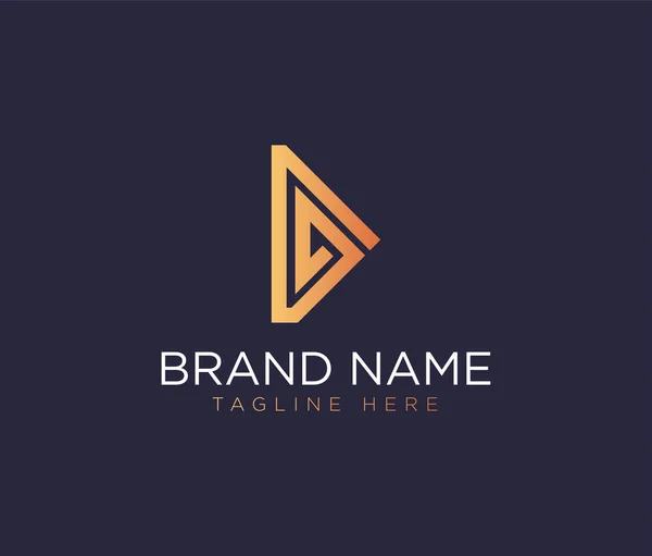 Premium Brief Logo Voor Luxe Bedrijf Branding — Stockvector