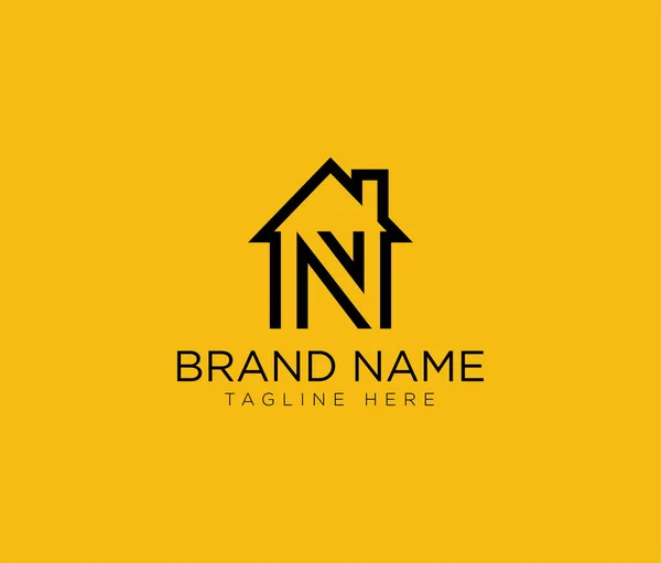 N Letter Emlak logo tasarım-gayrimenkul logosu.