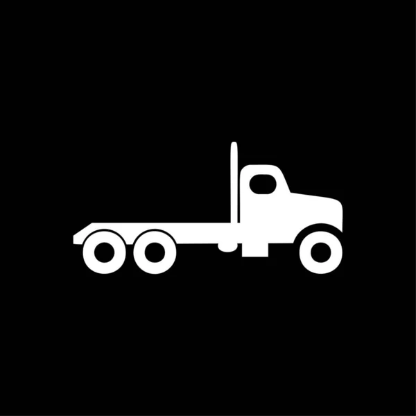 輸送トラックのアイコン ベクトル ホワイト — ストックベクタ