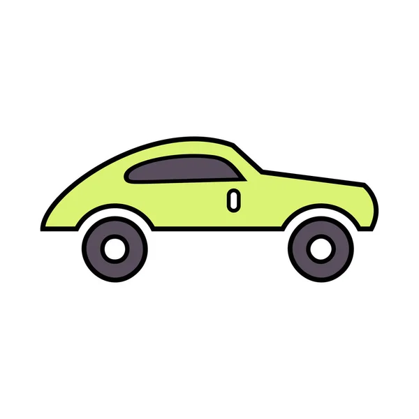 Λεπτή Γραμμή Πολύχρωμο Εικονίδιο Αυτοκινήτου Λευκό Φόντο — Διανυσματικό Αρχείο