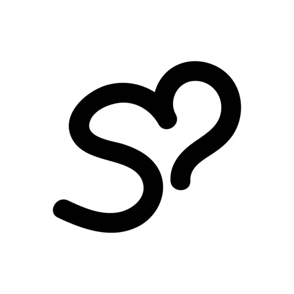 心のベクトルのアイコン 愛のシンボル バレンタインの記号 — ストックベクタ