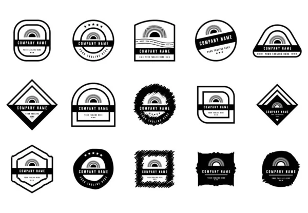 Badge Logo Set Badges Labels Logo Vintage Insignias Logotypes Set — Stock Vector