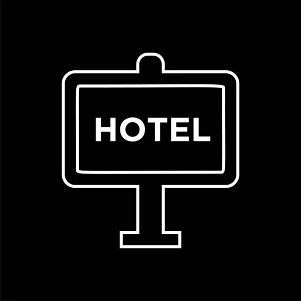 Hotelschild Und Symbol — Stockvektor