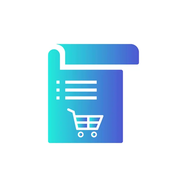 Shopping cart icon - cart document vector — Stock Vector