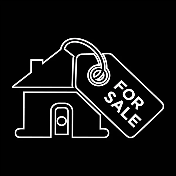 Home Sale Icon Знак Продажи Недвижимости — стоковый вектор