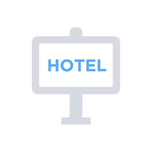 Hotelschild Und Symbol — Stockvektor