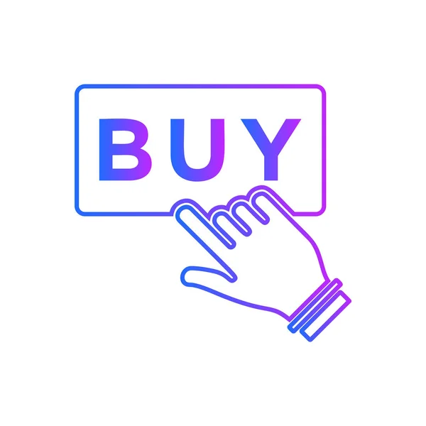 Finger Pointing Buy Sign Icon Commerce Sign Vector — Stock Vector