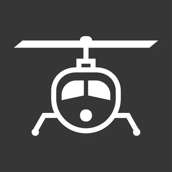 Ilustração Vetor Ícone Helicóptero — Vetor de Stock