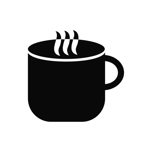 Taza Café Negro Sobre Blanco — Archivo Imágenes Vectoriales