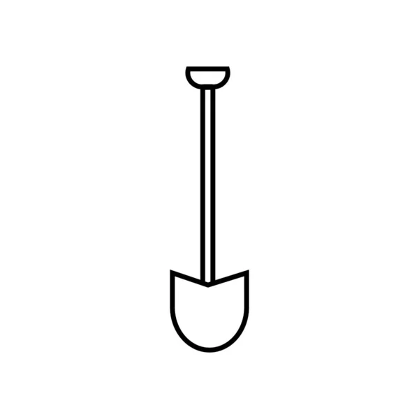 Shovel Platte Stijlicoon Vector — Stockvector