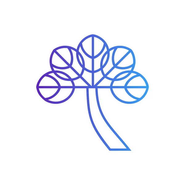 Baum-Symbol-Vektor - flach — Stockvektor