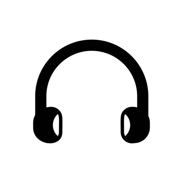 Ikona Sluchátek Symbol Podpisu Miniaplikace Headsetu — Stockový vektor