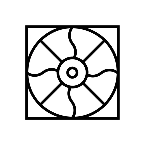 Desktop Kühlung Fan Symbol Computer Kühlung Fan Zeichen — Stockvektor