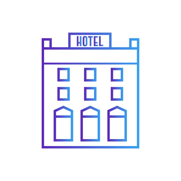 Icône Plate Hôtel Vecteur Bâtiment — Image vectorielle