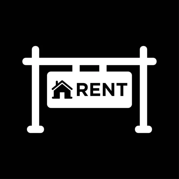 Reestate Rent Sign White — стоковый вектор