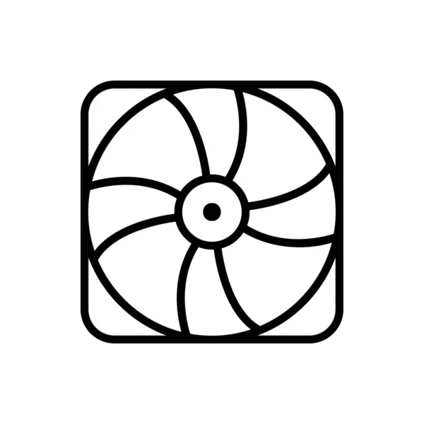 Icono Del Ventilador Refrigeración Escritorio Signo Del Ventilador — Archivo Imágenes Vectoriales