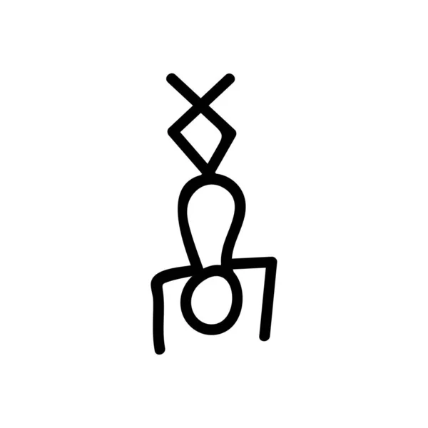 Фигура Палки Значок Упражнения — стоковый вектор