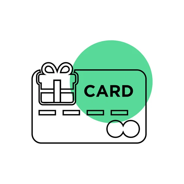 Gift Card Icon Vector Illustration — Stock Vector