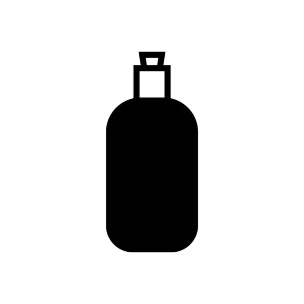 Flask skylt-ikon för plast flaska illustration — Stock vektor