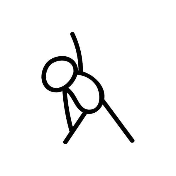 Stick Figure Icône Exercice Corps — Image vectorielle
