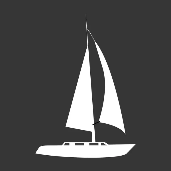 Boat Icon Vector Black — Stock Vector