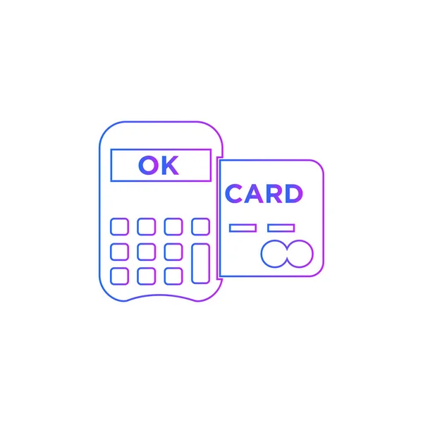 Icona della macchina per il pagamento di carte — Vettoriale Stock