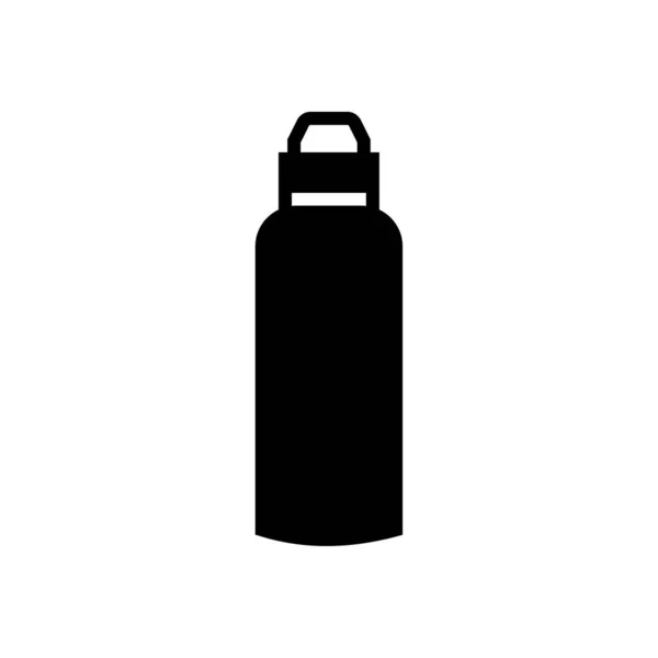 Flask skylt-ikon för plast flaska illustration — Stock vektor