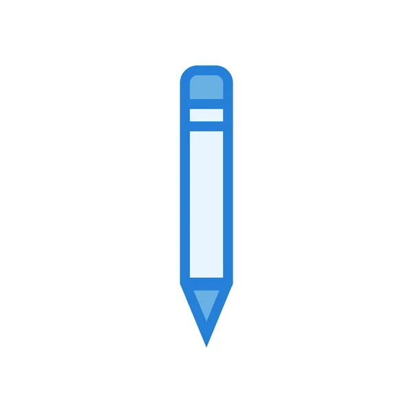 线条艺术图标铅笔 线性样式向量蓝色 — 图库矢量图片
