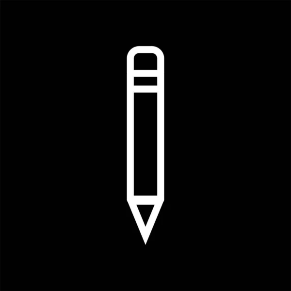 Icono de signo de pluma - Icono de lápiz vector — Vector de stock