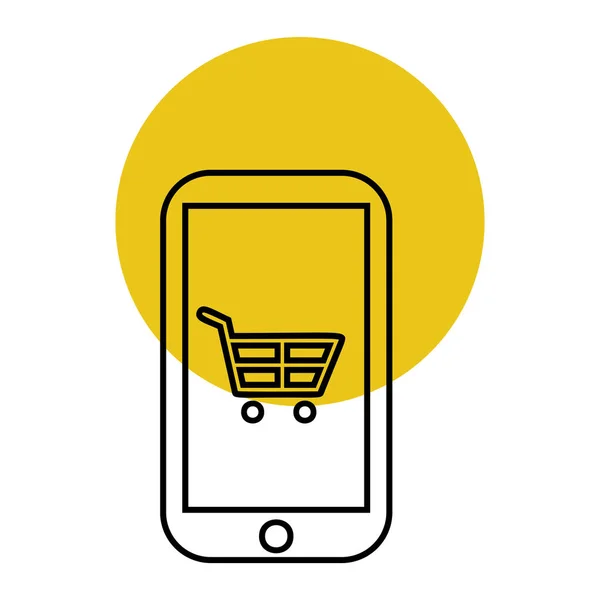 Shopping Cart Icon Mobile Vector — Stock Vector