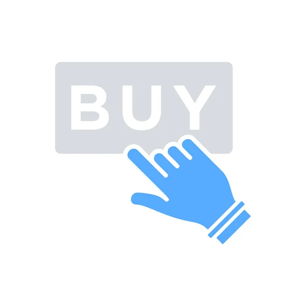 Finger Puntando Comprare Segno Icona Commerce Segno Vettore — Vettoriale Stock