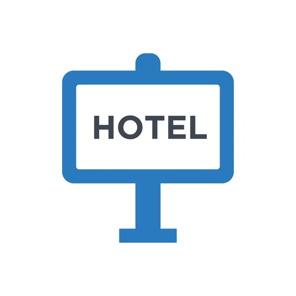 Signo Del Hotel Símbolo Icono Azul — Vector de stock