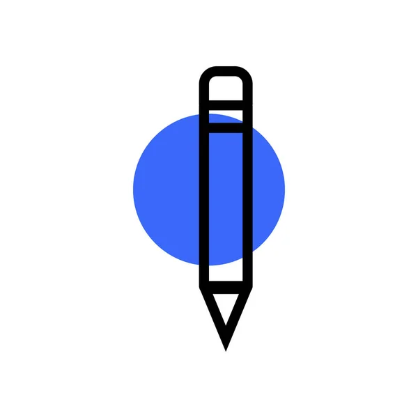 Icône Signe Stylo Vecteur Icône Crayon — Image vectorielle