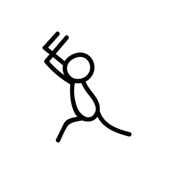 Фигура Палки Значок Упражнения — стоковый вектор