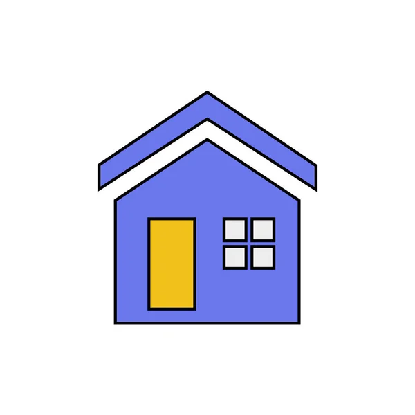 Домашня Піктограма Вектор Знака Будинку Заповніть Контур — стоковий вектор