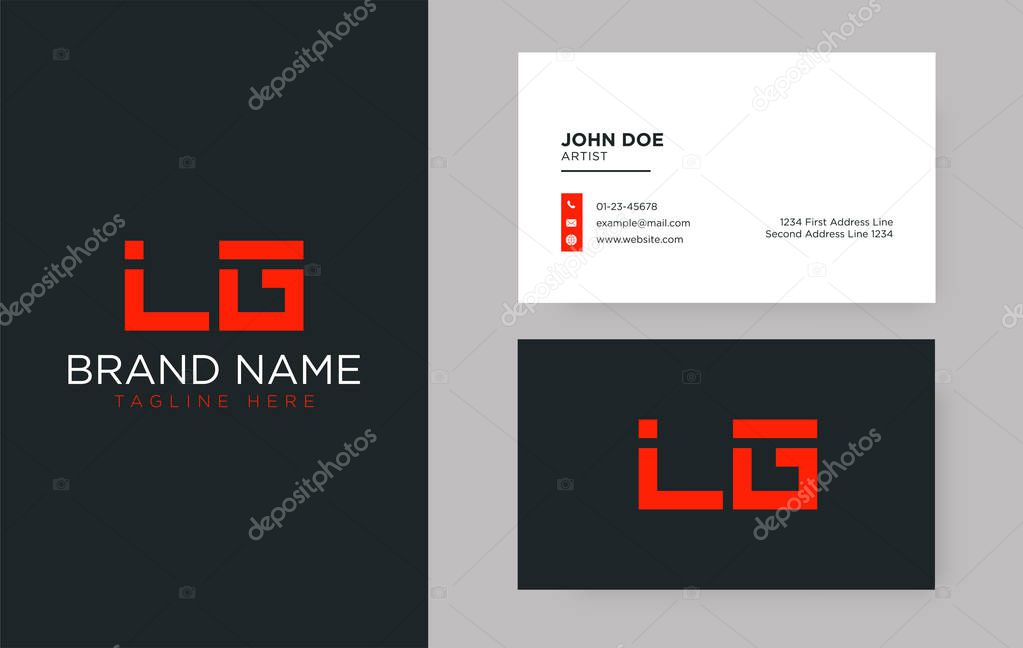 Premium letter LG logo with an elegant corporate identity template