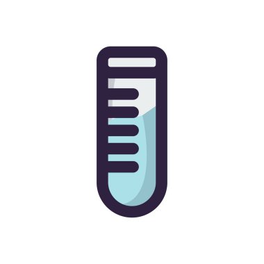 Test tüpü doğrusal renkli simge vektör