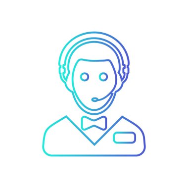 Otel online destek hizmeti vektör simgesi