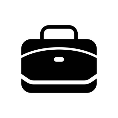 Office çanta simge vektör siyah