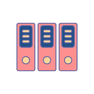 Kağıt ve belgelerle Office klasörleri-vektör