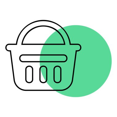 Alışveriş sepeti işareti simgesi vektör