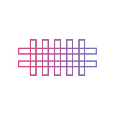 Çit simgesi-modern minimal düz tasarım-vektör