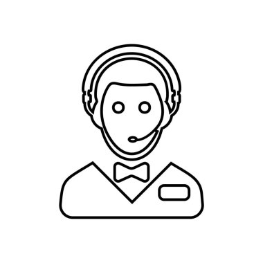 Otel online destek hizmeti vektör simgesi