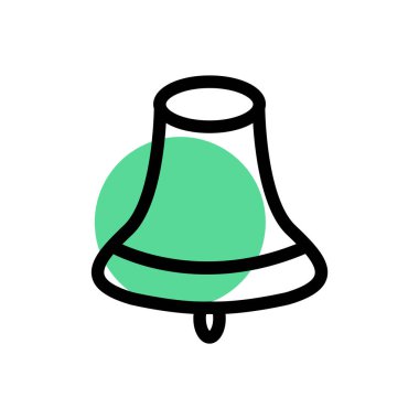 Okul zili simge vektör-çan işareti