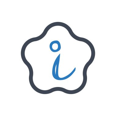 Bilgi işareti simgesi vektör-mavi