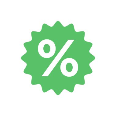 Yüzde işareti simge vektörü