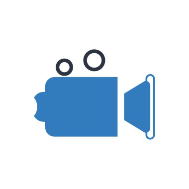 Video kamera vektör simgesi mavi