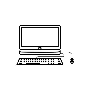 Office bilgisayar simgesi-bilgisayar işareti vektör