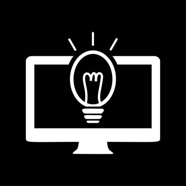 Dijital fikirler simgesi beyaz