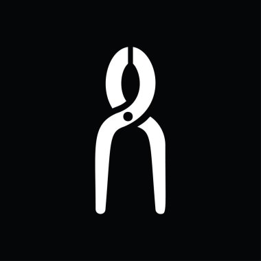 Siyah üzerinde mühendislik simgesi vektör